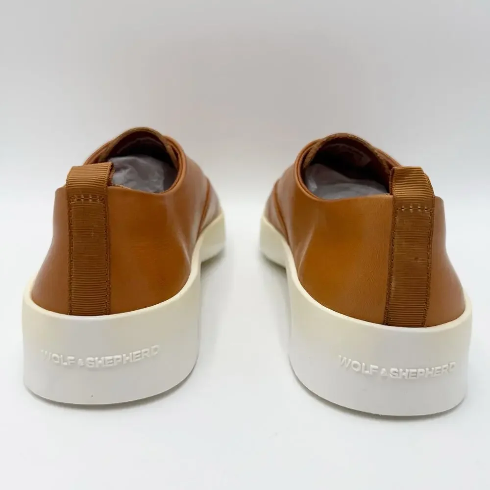 Wolf & Shepherd Cruise Lace Up Sneakers Mens 4.5 Womens 6 Tan Nubuck NIB